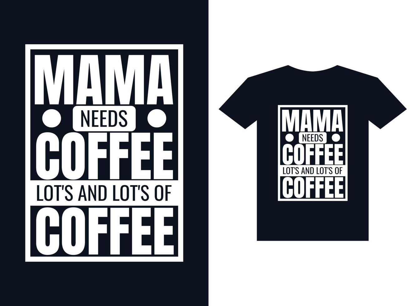 vector de diseño de camiseta de tipografía de café