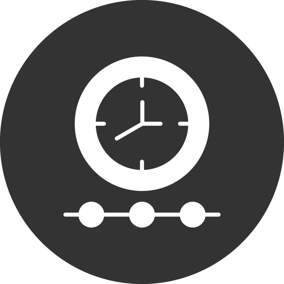 Past Time Glyph Inverted Icon vector