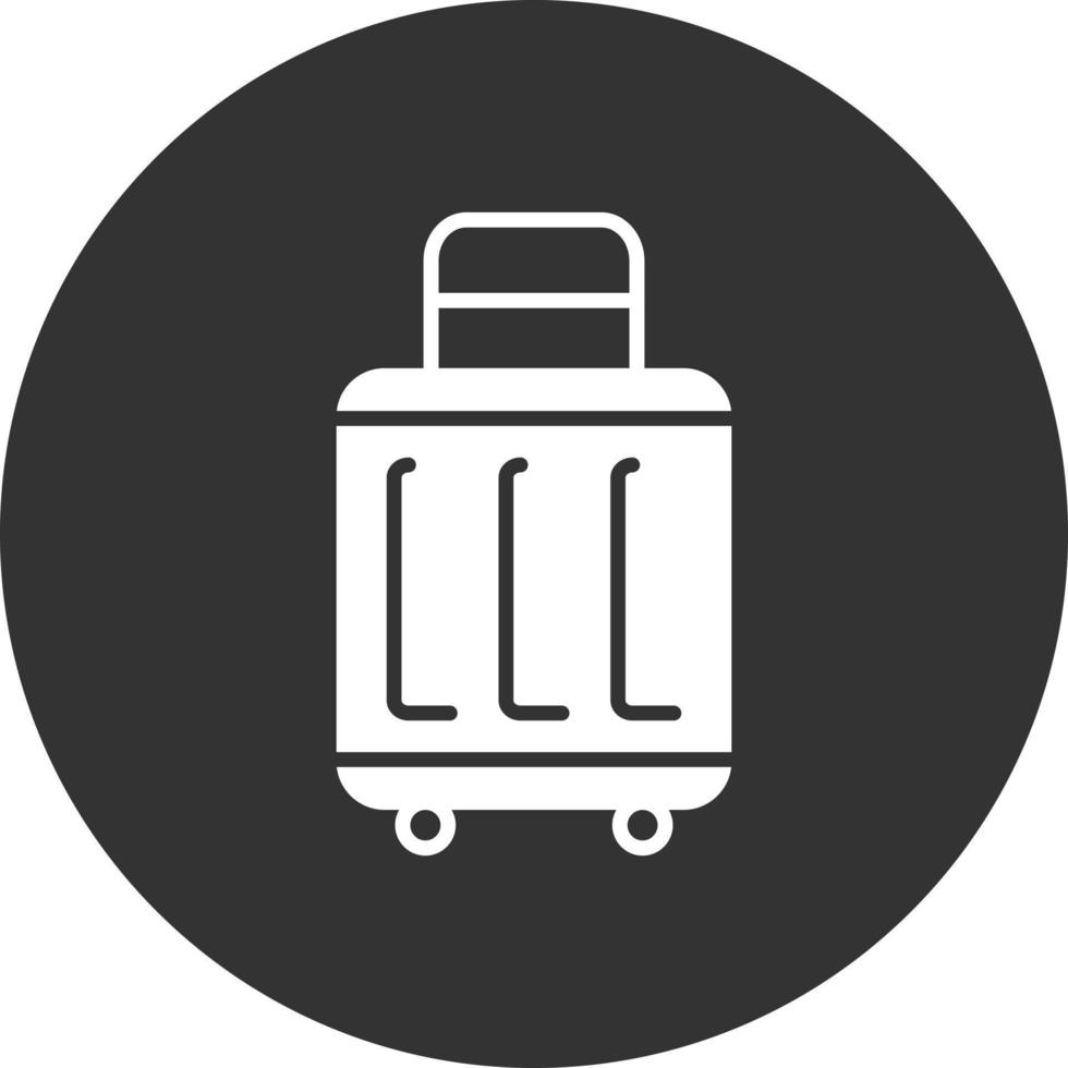 Suitcases Glyph Inverted Icon vector