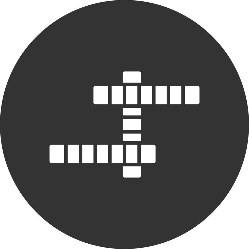 Crossword Glyph Inverted Icon vector