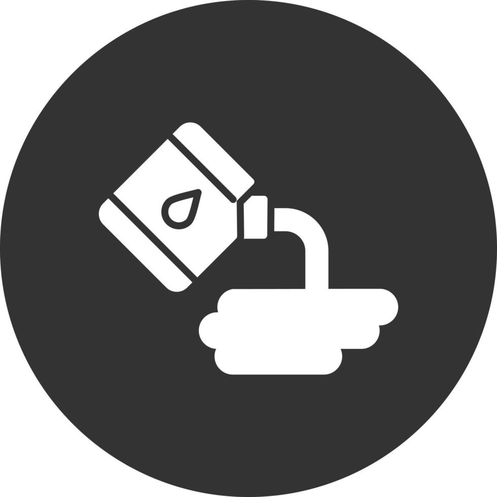Spill Glyph Inverted Icon vector