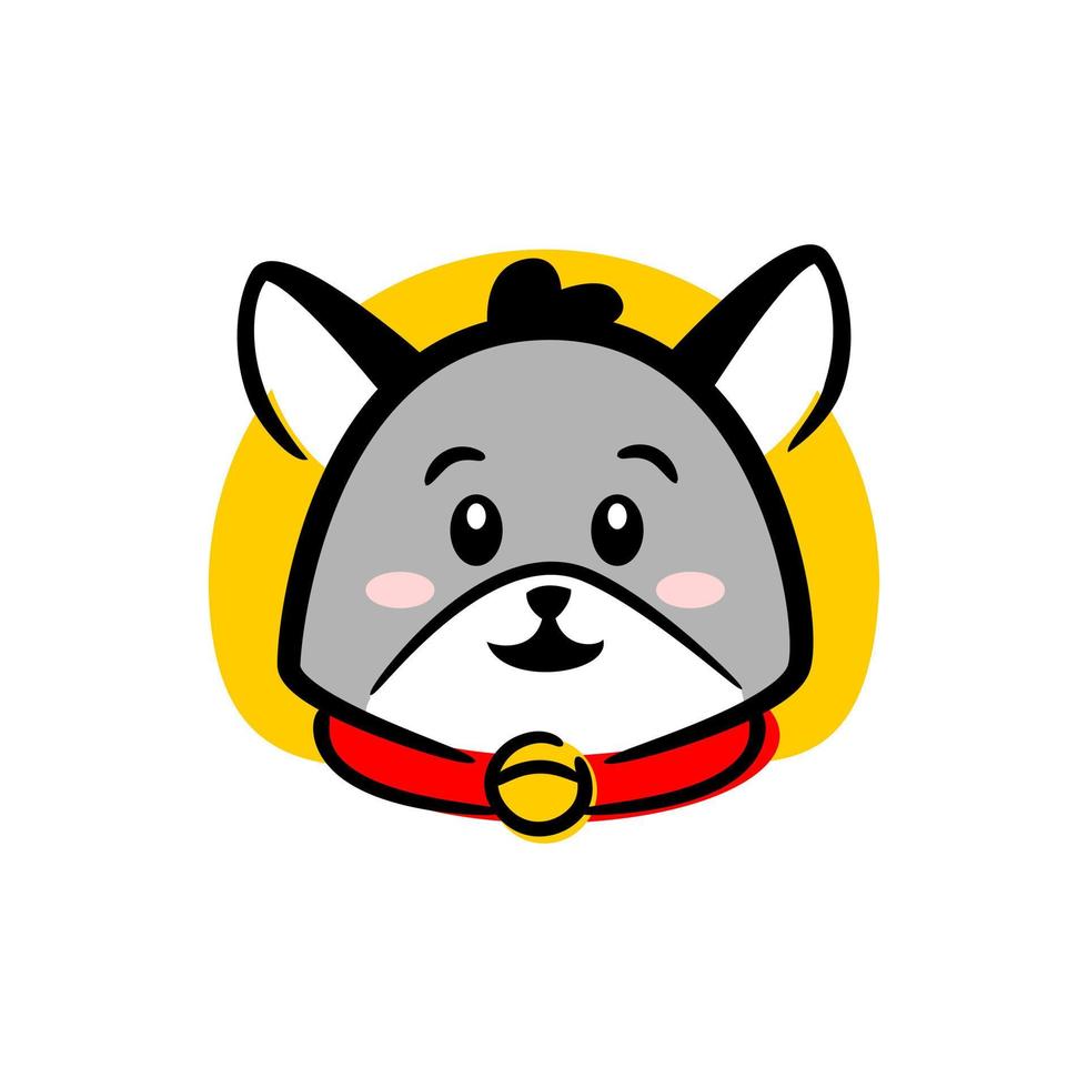 cute cat face with cartoon style. good for pet shop or any business related to cat and pet. vector