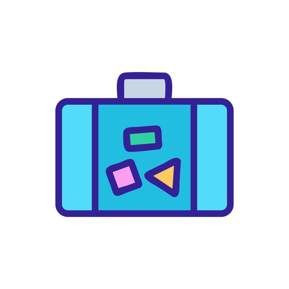 Suitcase luggage icon vector. Isolated contour symbol illustration vector