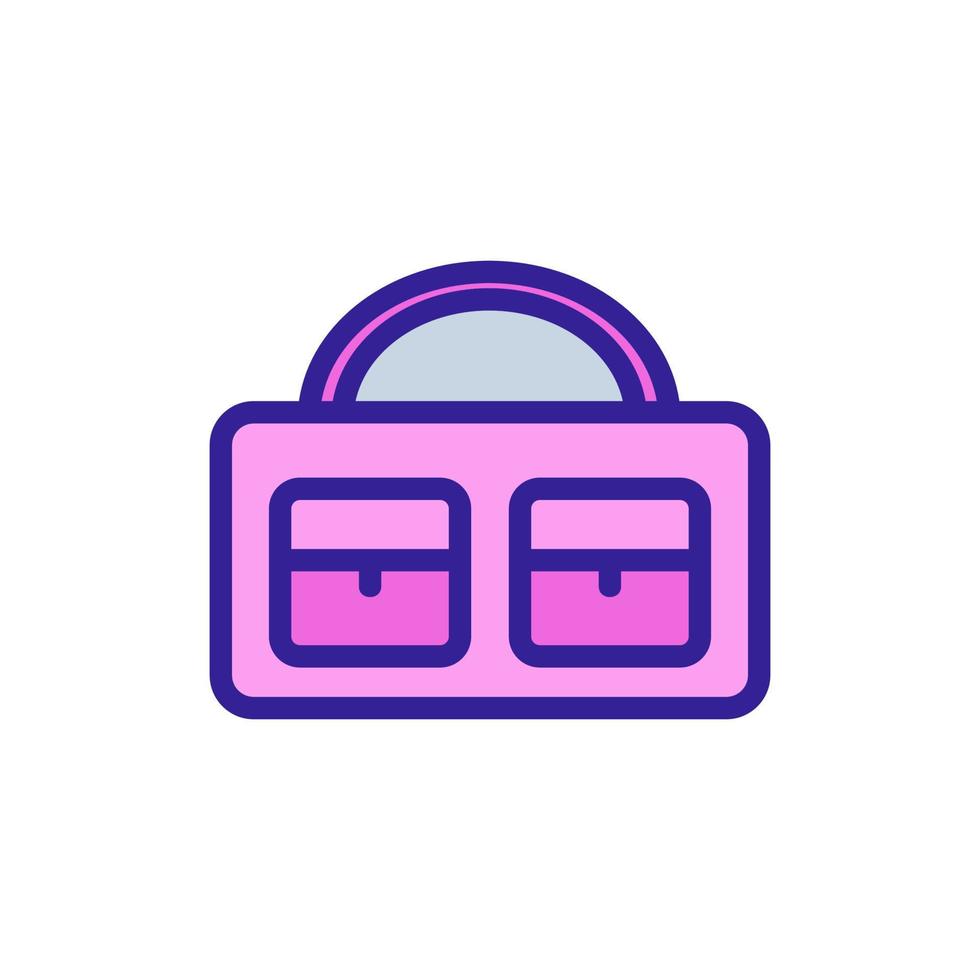 Baggage travel icon vector. Isolated contour symbol illustration vector