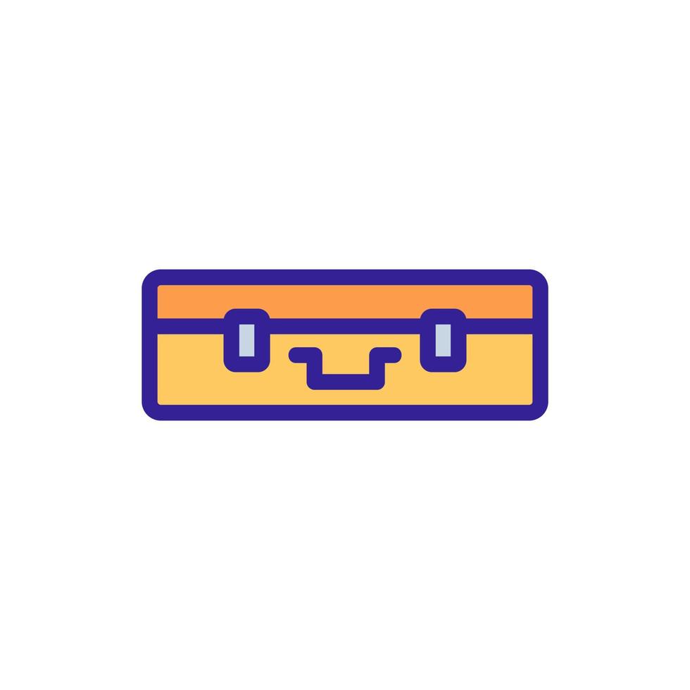 Suitcase luggage icon vector. Isolated contour symbol illustration vector