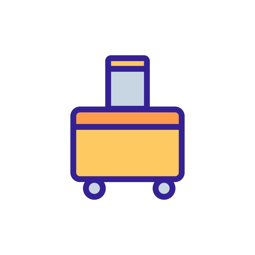 Baggage travel icon vector. Isolated contour symbol illustration vector