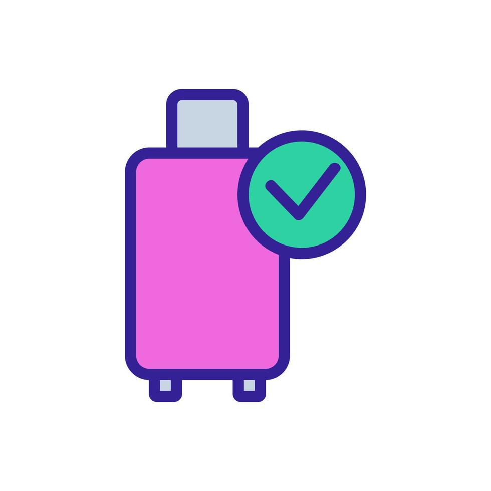 baggage icon vector. Isolated contour symbol illustration vector