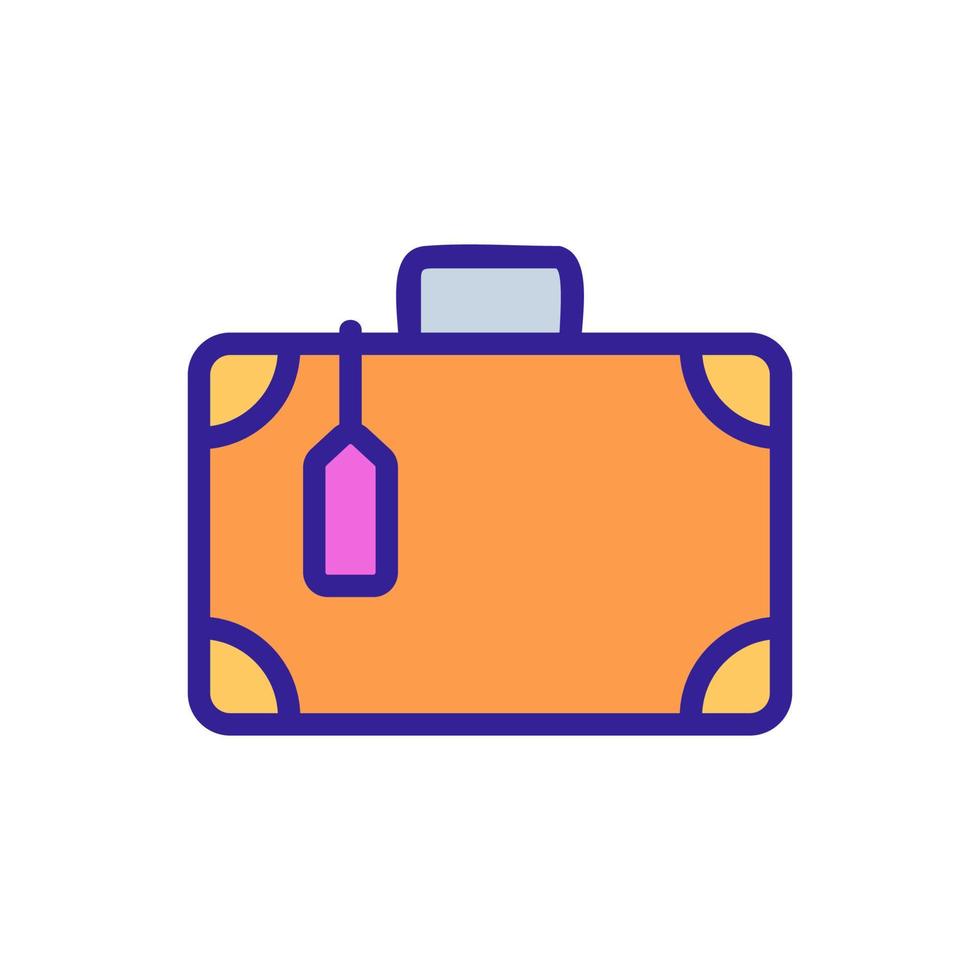 Baggage travel icon vector. Isolated contour symbol illustration vector