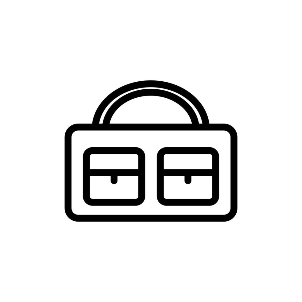 Baggage travel icon vector. Isolated contour symbol illustration vector