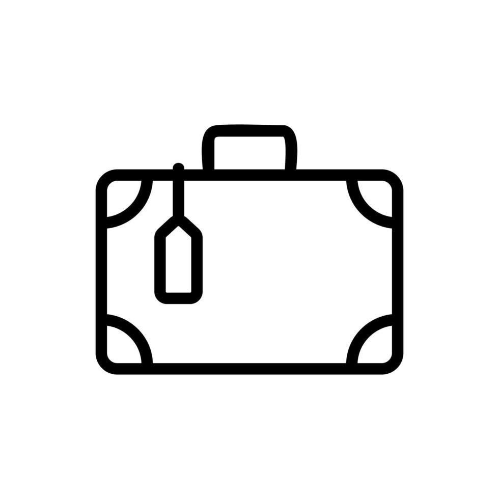 Baggage travel icon vector. Isolated contour symbol illustration vector