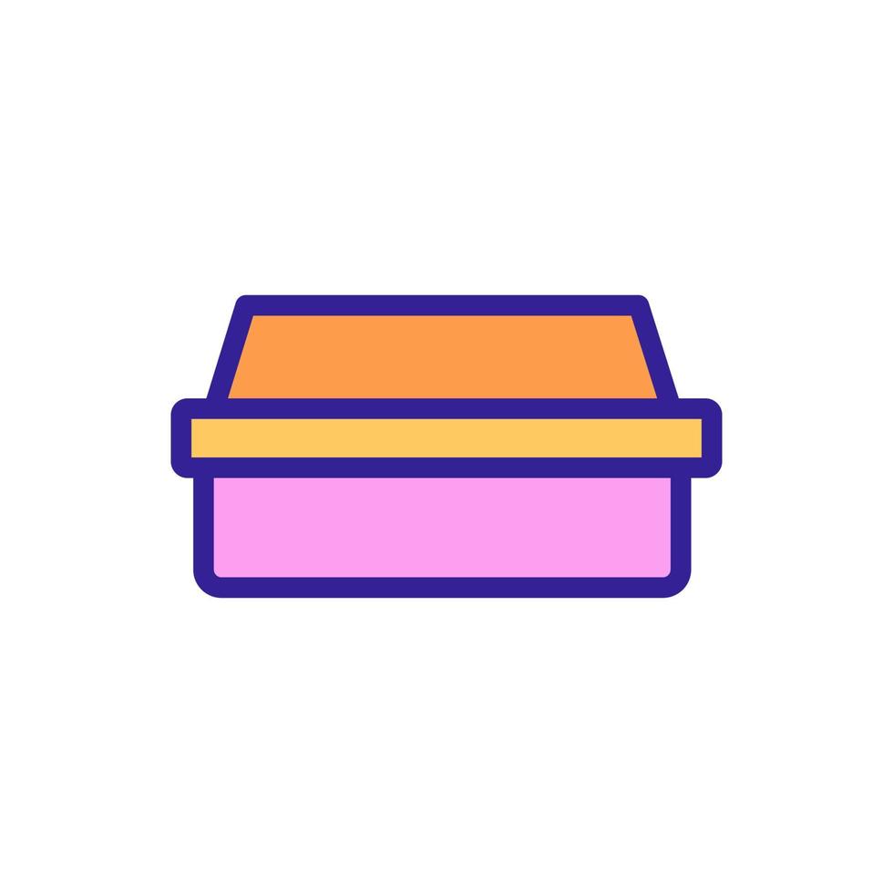 Lunchbox icon vector. Isolated contour symbol illustration vector