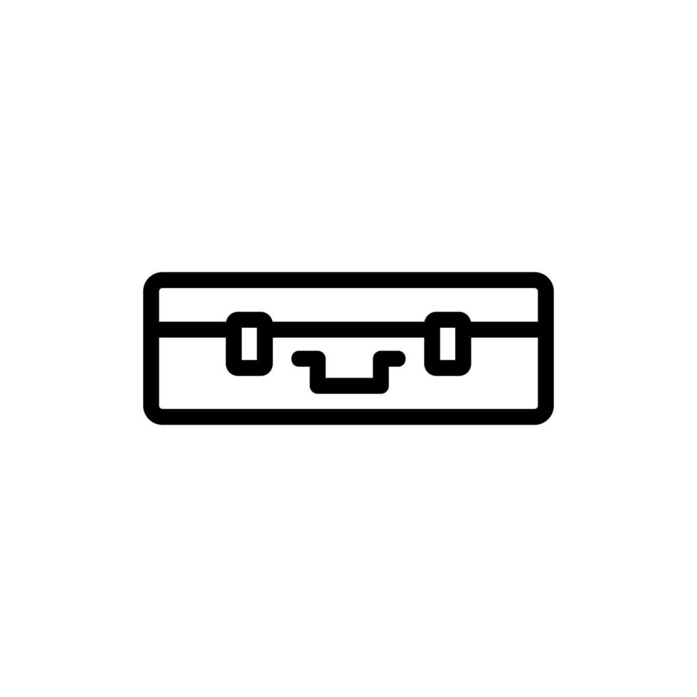 Suitcase luggage icon vector. Isolated contour symbol illustration vector