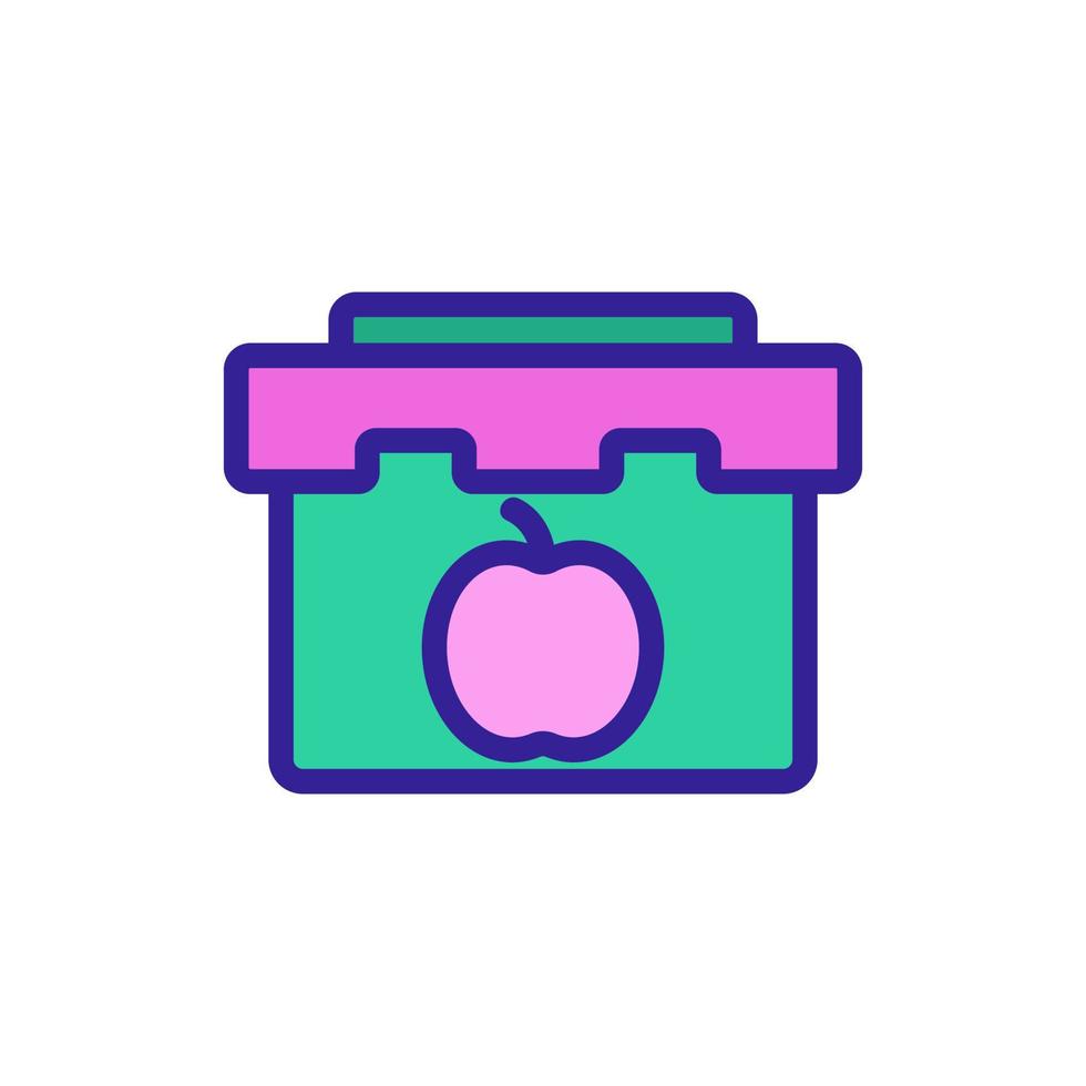 Lunchbox icon vector. Isolated contour symbol illustration vector