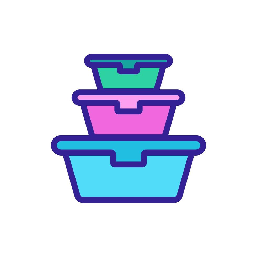 Lunchbox icon vector. Isolated contour symbol illustration vector