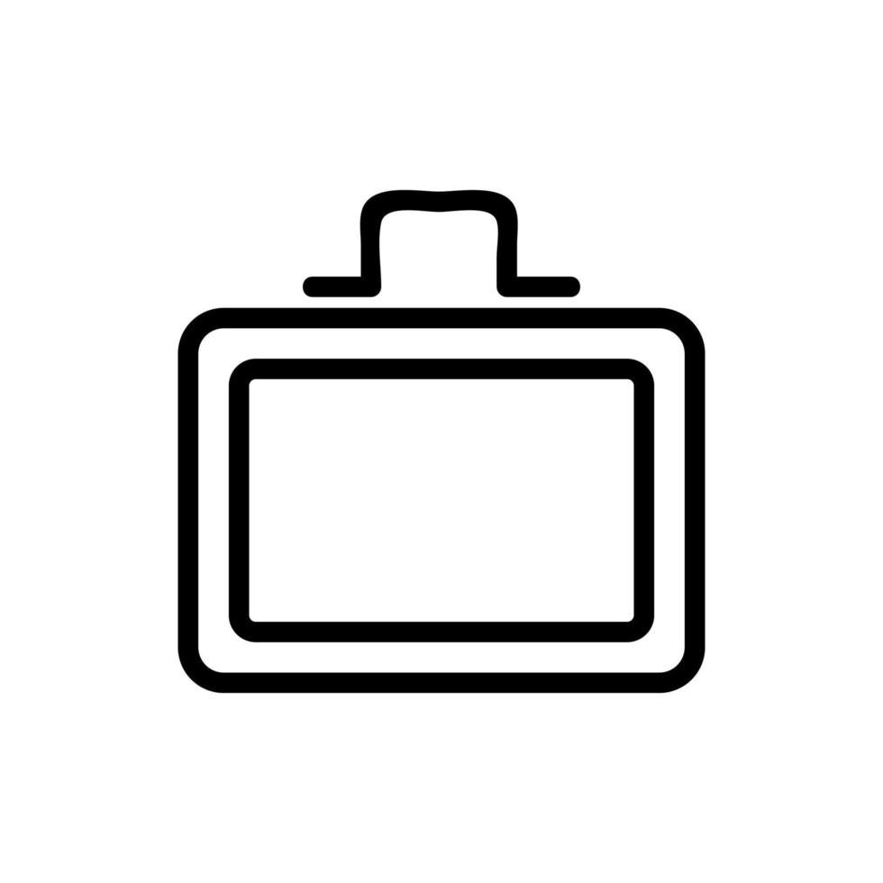 Lunchbox icon vector. Isolated contour symbol illustration vector