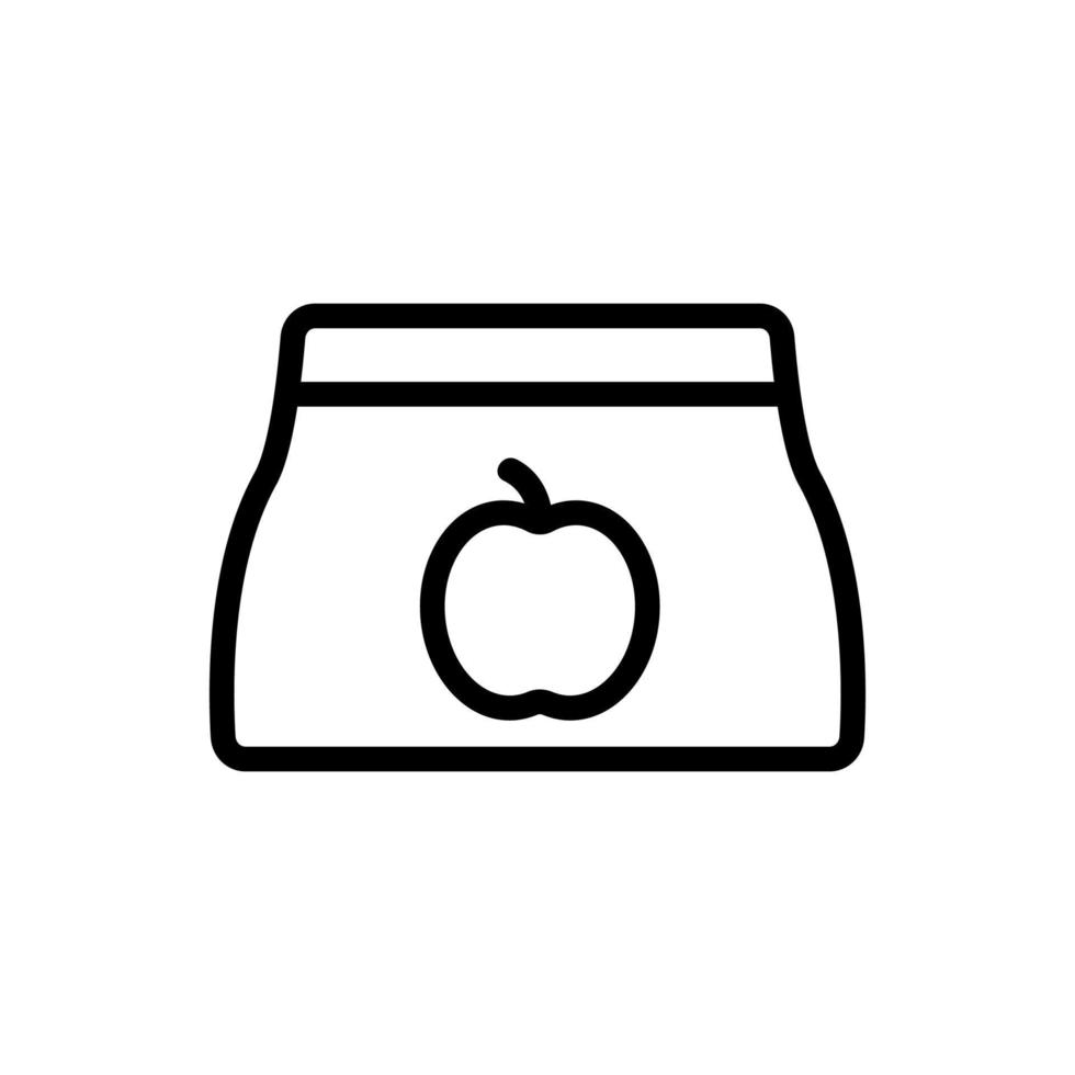 Lunchbox icon vector. Isolated contour symbol illustration vector