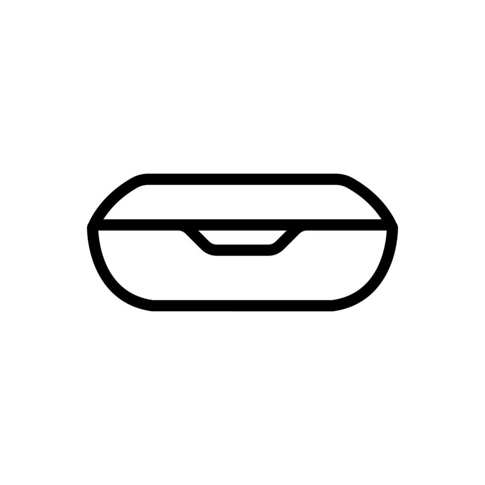 Lunchbox icon vector. Isolated contour symbol illustration vector