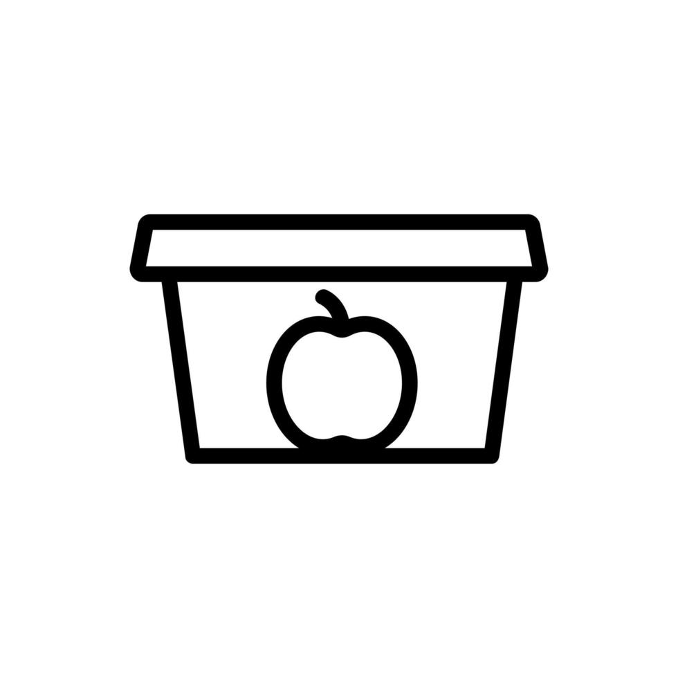 Lunchbox icon vector. Isolated contour symbol illustration vector