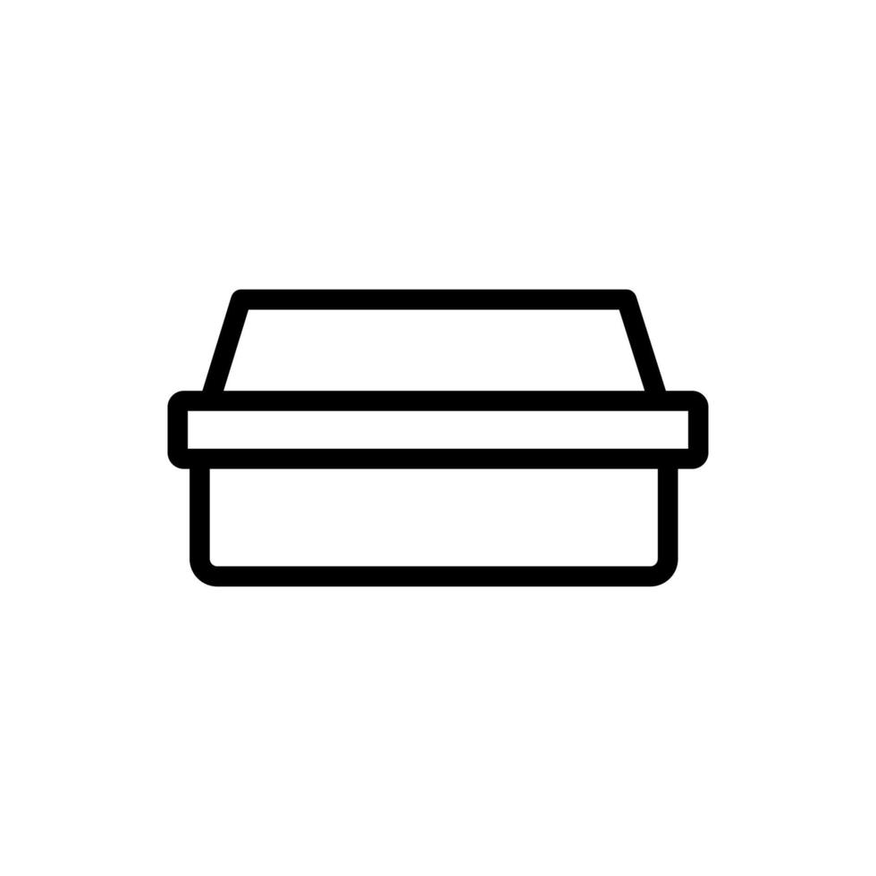 Lunchbox icon vector. Isolated contour symbol illustration vector