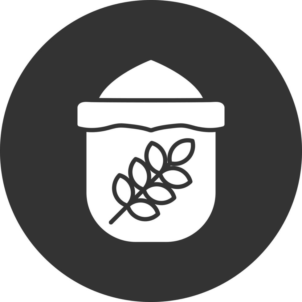 Flour Glyph Inverted Icon vector