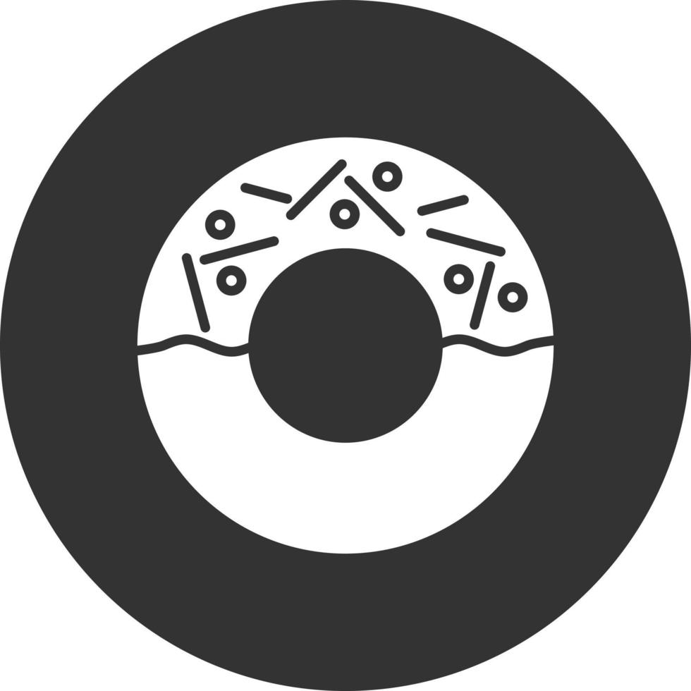 Donut Glyph Inverted Icon vector