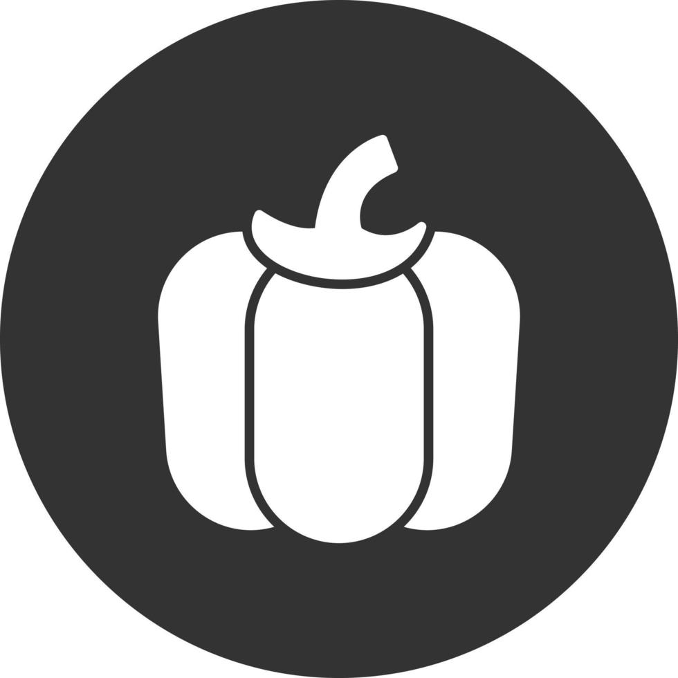 Pepper Glyph Inverted Icon vector