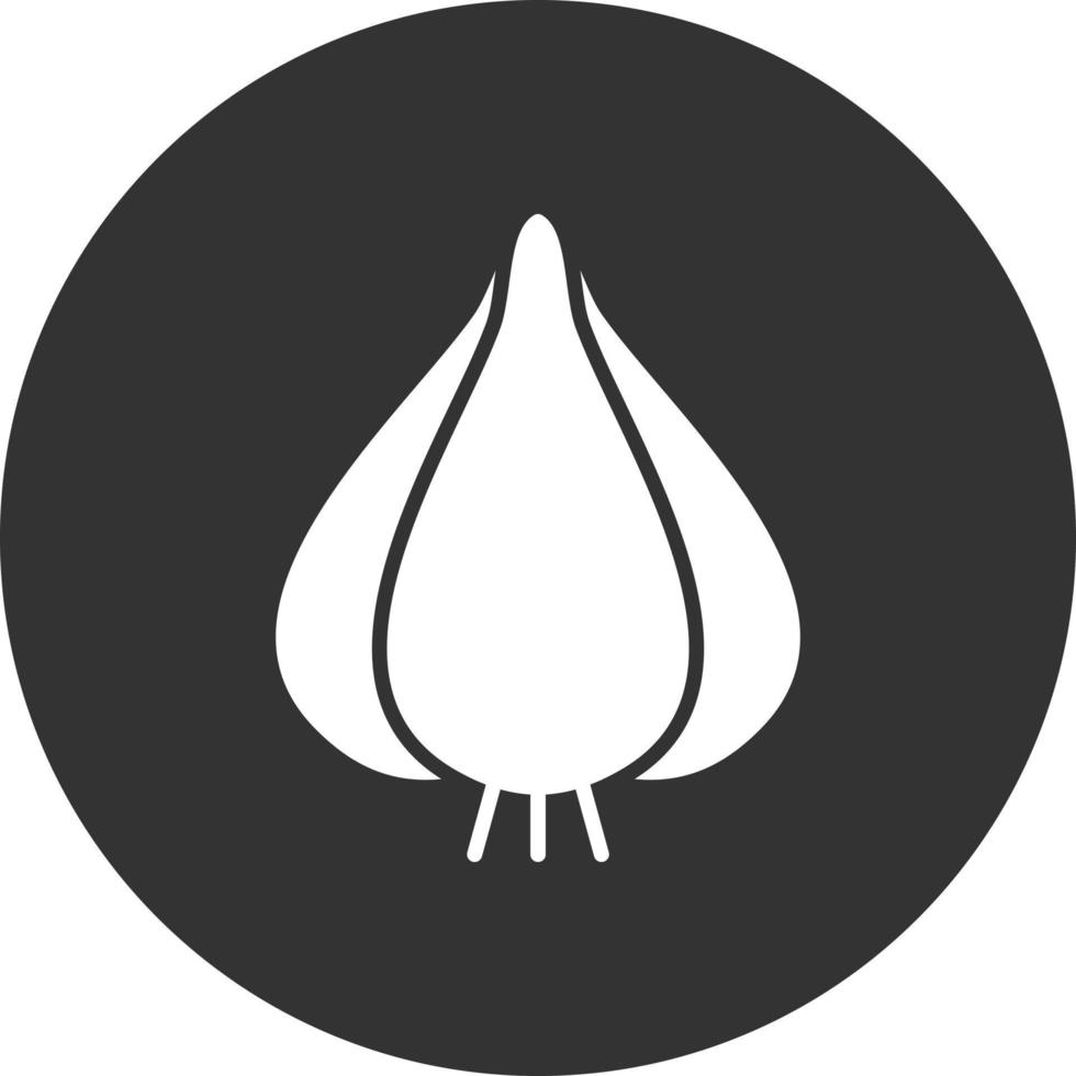 Garlic Glyph Inverted Icon vector