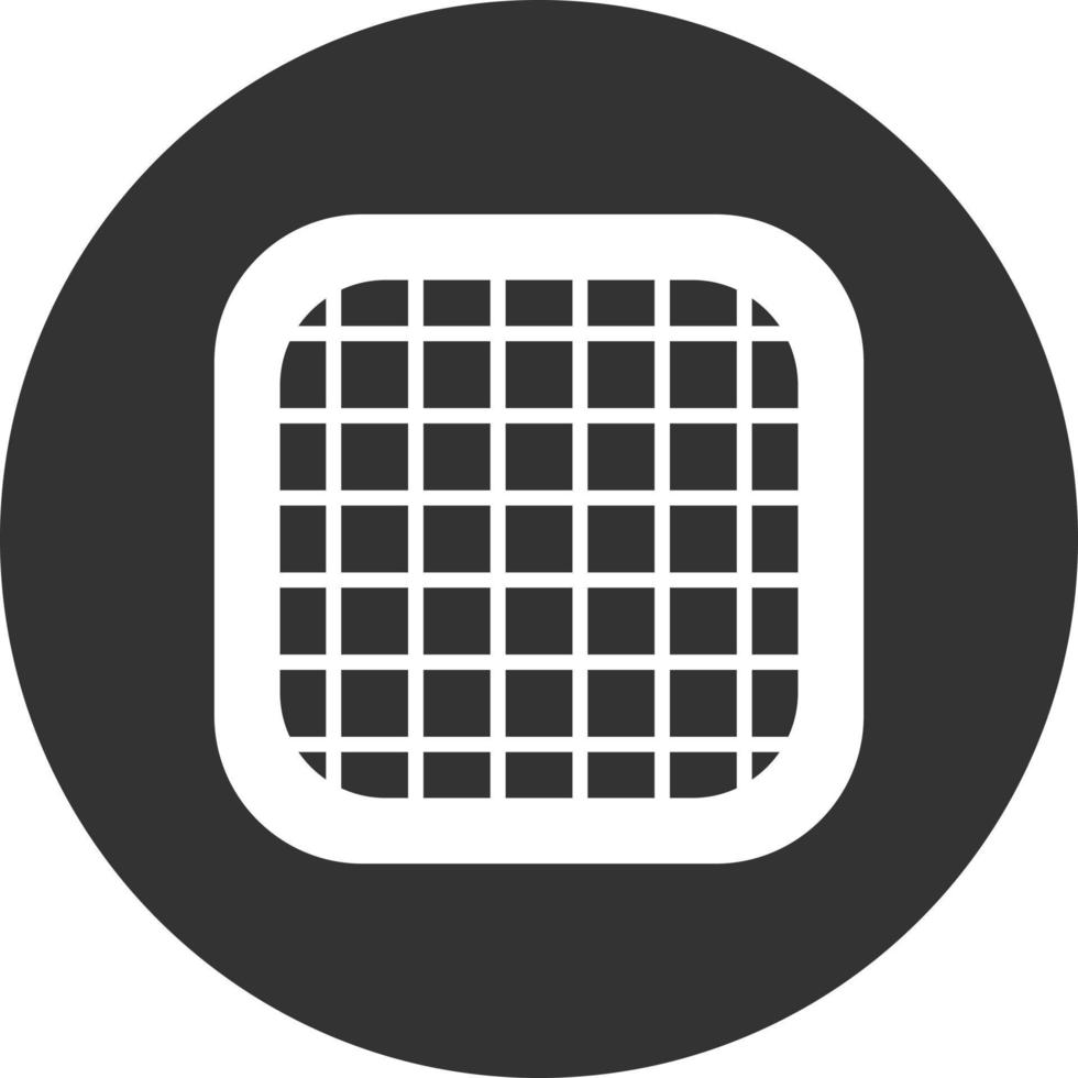 Waffle Glyph Inverted Icon vector