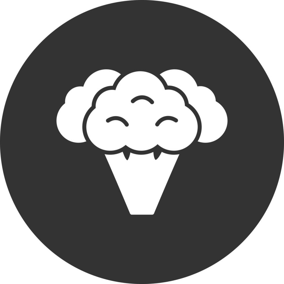 Broccoli Glyph Inverted Icon vector