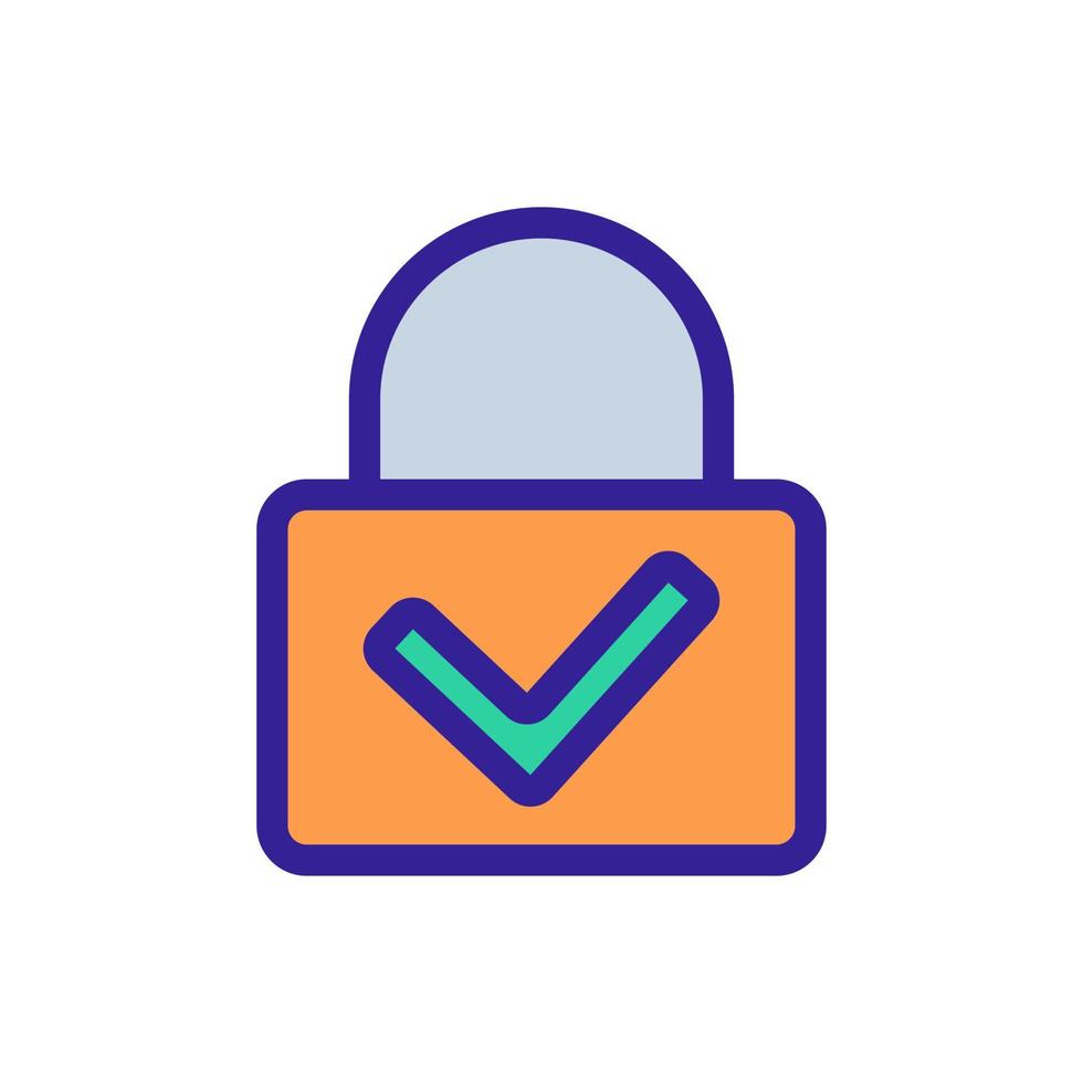 The lock is closed vector icon. Isolated contour symbol illustration