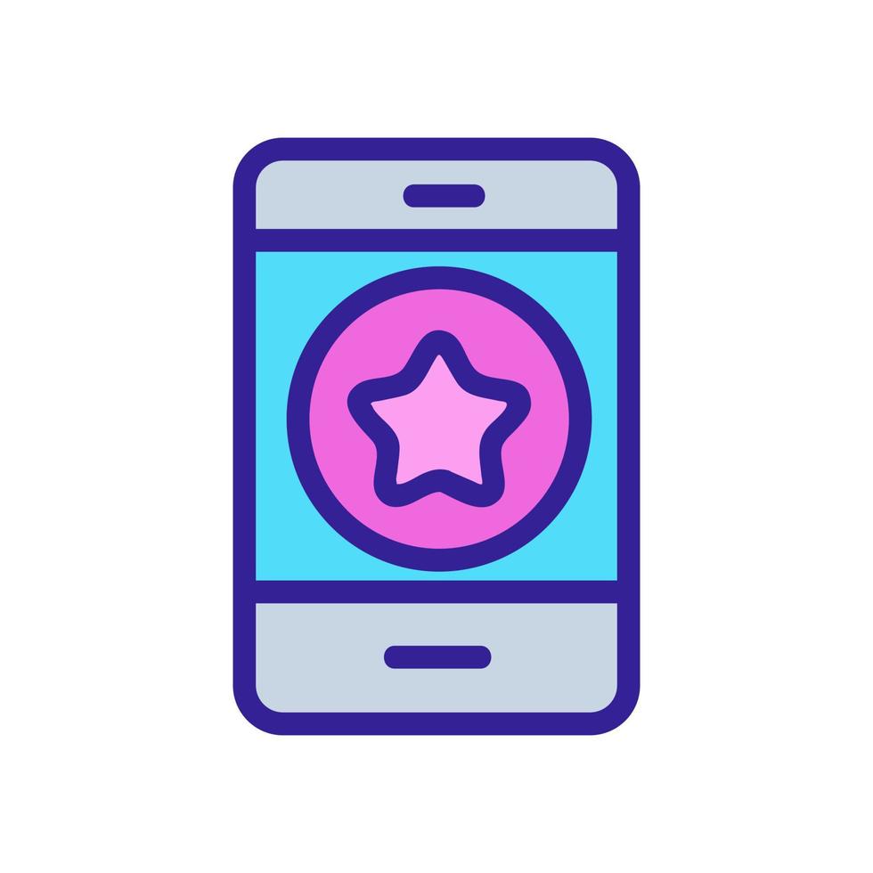 Star phone icon vector. Isolated contour symbol illustration vector