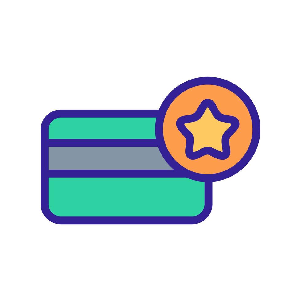 Star card icon vector. Isolated contour symbol illustration vector
