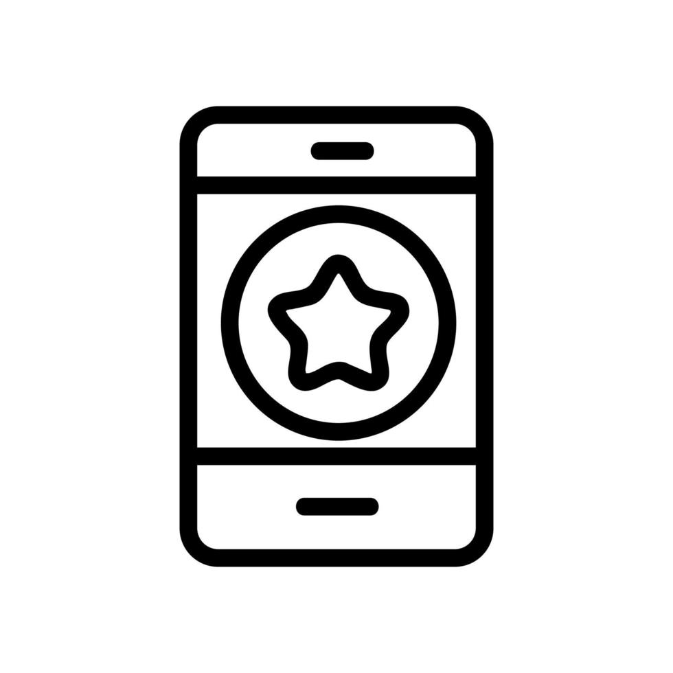 Star phone icon vector. Isolated contour symbol illustration vector