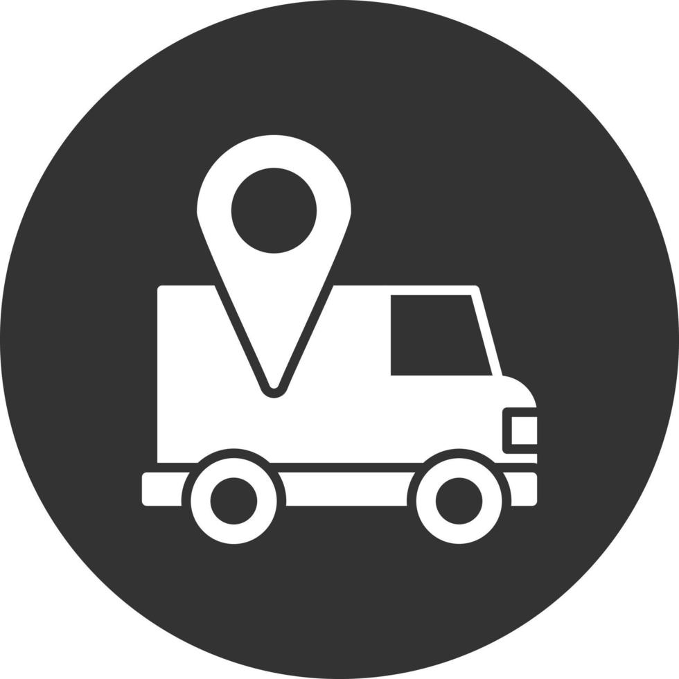 Direct Delivery Glyph Inverted Icon vector