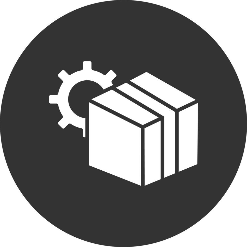 Inventory Control Glyph Inverted Icon vector