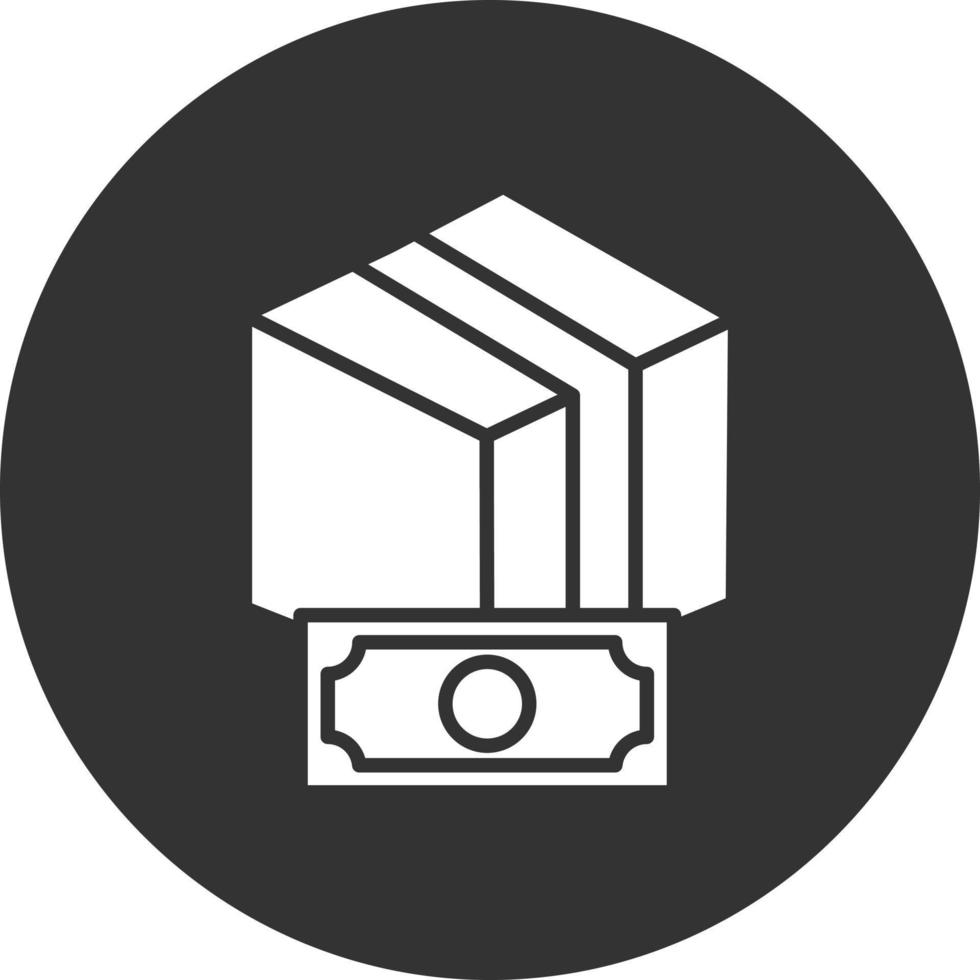 Payment Glyph Inverted Icon vector