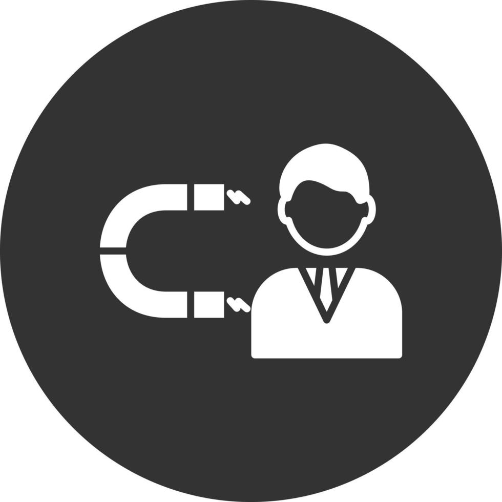 User Engagement Glyph Inverted Icon vector