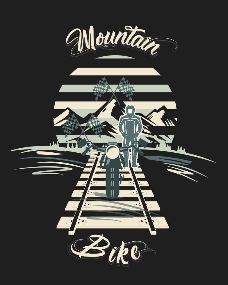 Mountain t shirt design vector
