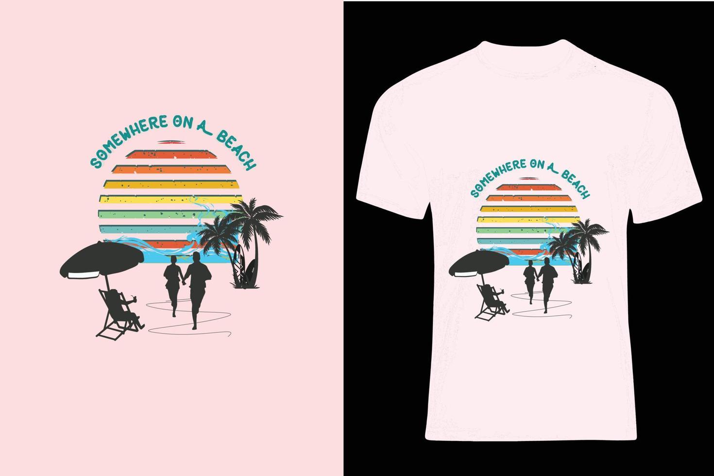 diseño de camiseta de playa vector