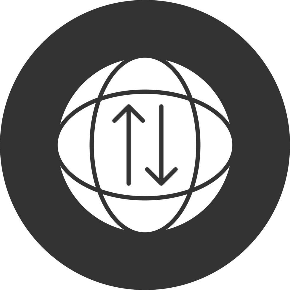 Global Transfer Glyph Inverted Icon vector