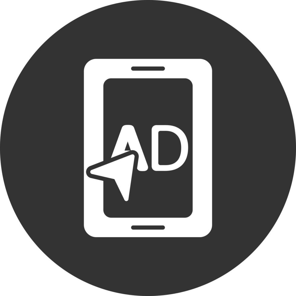 AD Glyph Inverted Icon vector