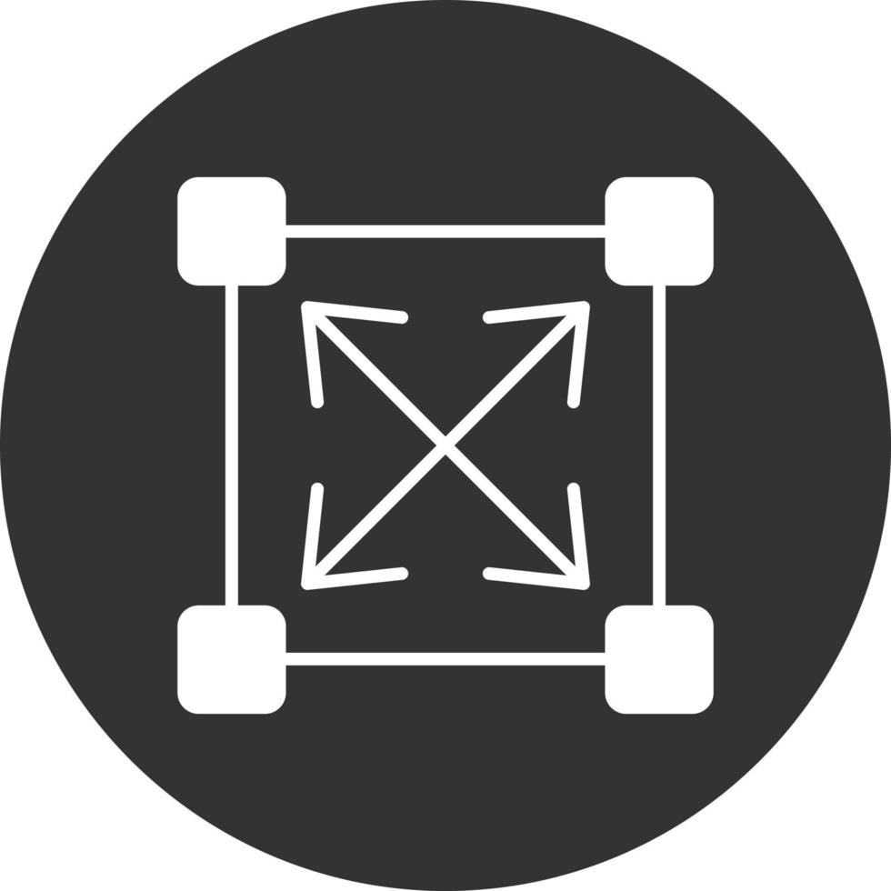 Resize Glyph Inverted Icon vector