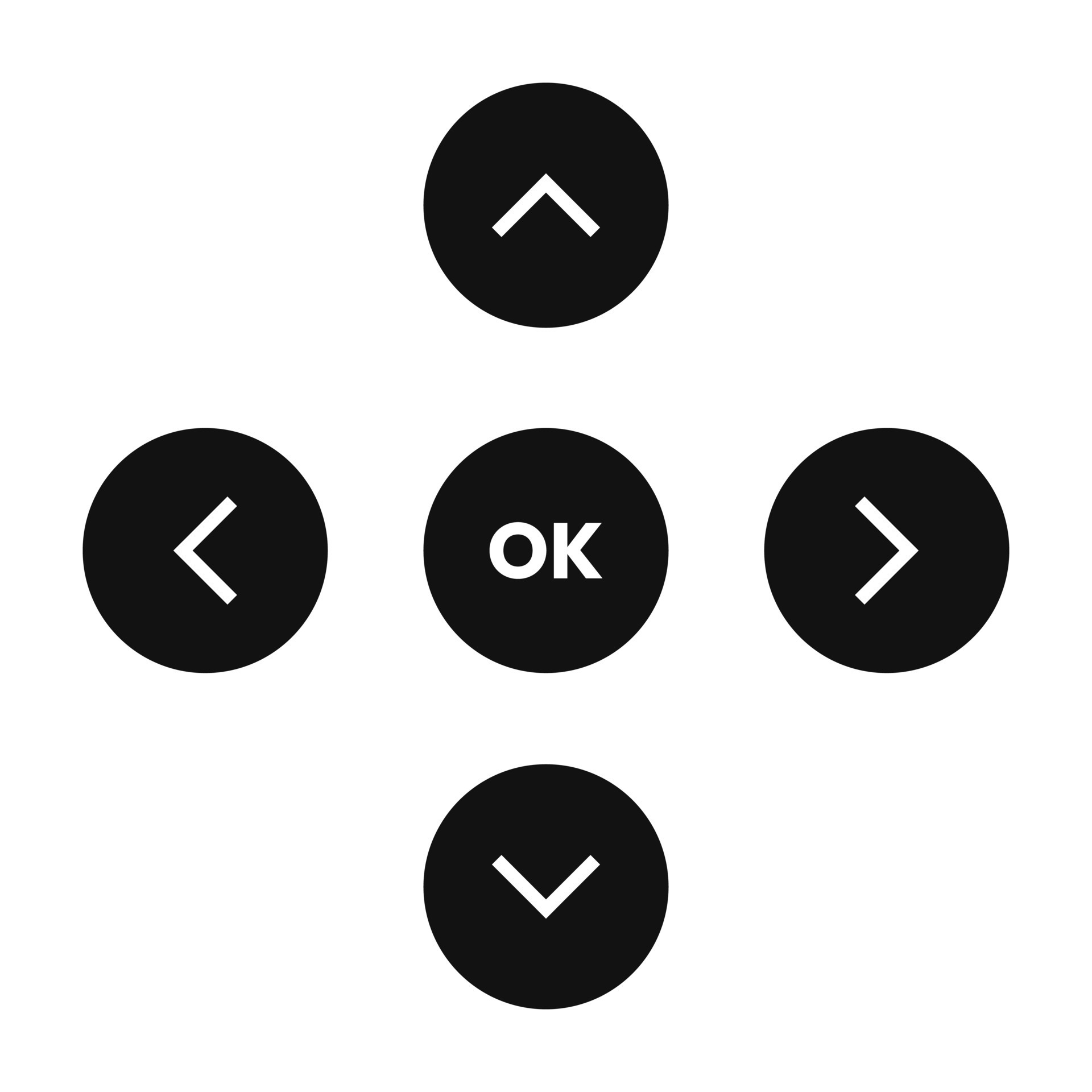 Remote controller dial, Arrow buttons for Joystick 9911494 Vector Art