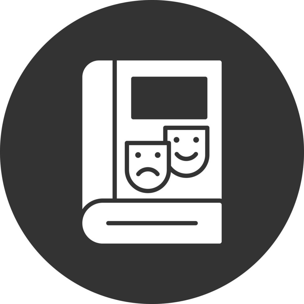 Comic Book Glyph Inverted Icon vector