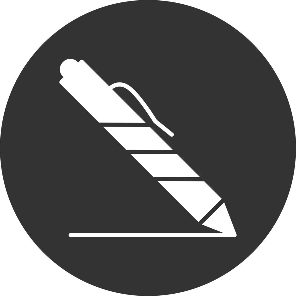 Pen Glyph Inverted Icon vector