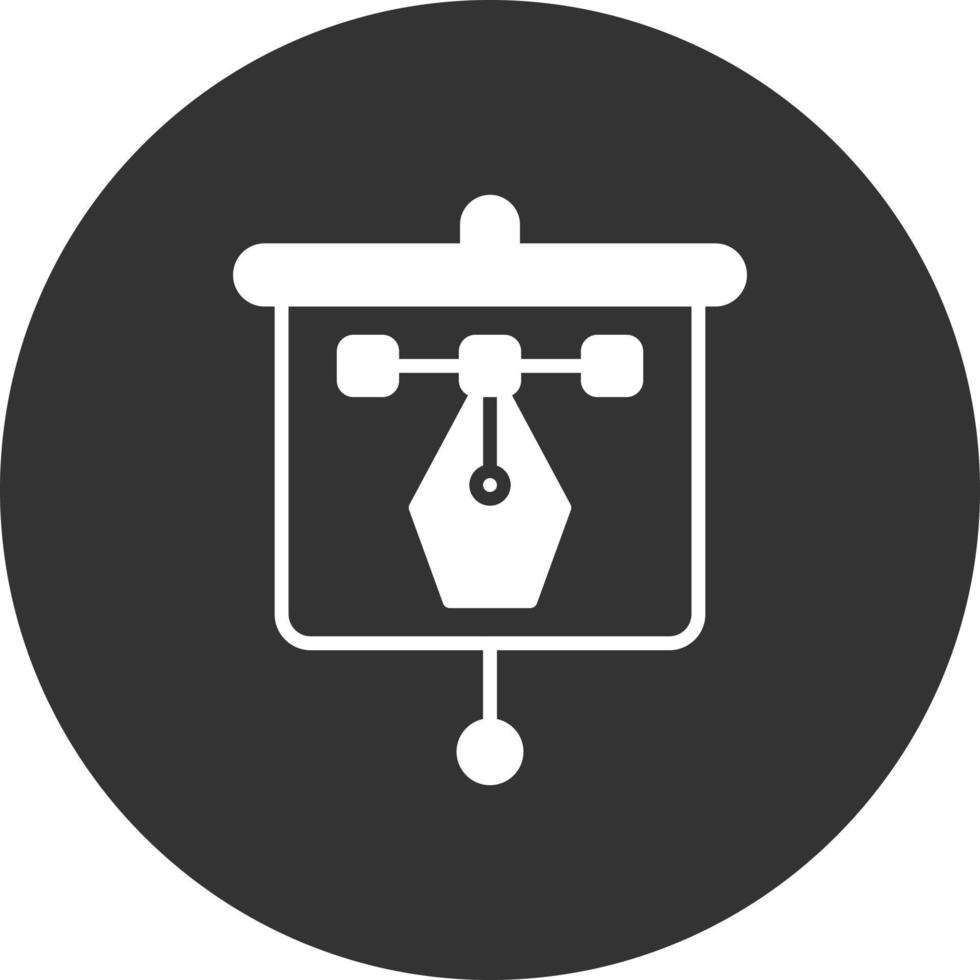 Designing Presentation Glyph Inverted Icon vector