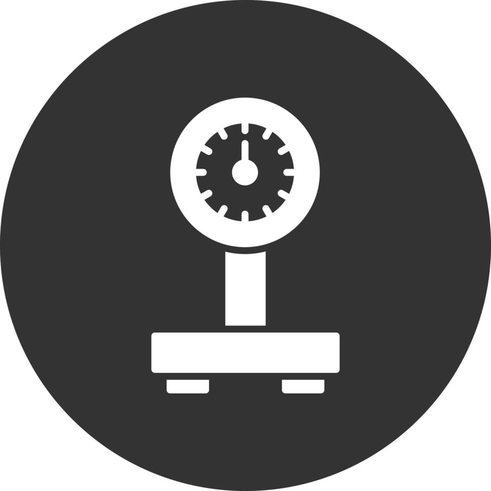 Weight Glyph Inverted Icon vector