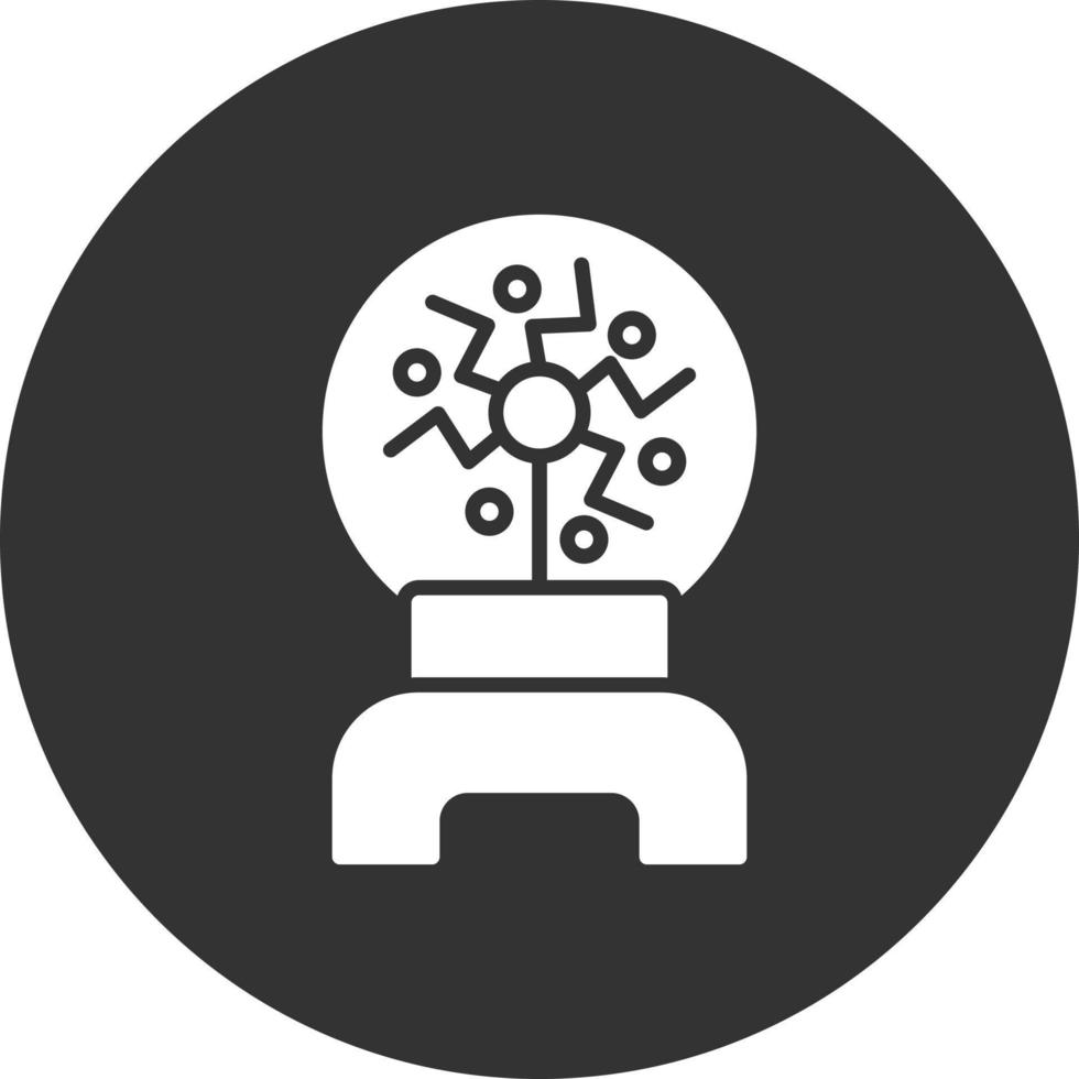 Plasma Glyph Inverted Icon vector