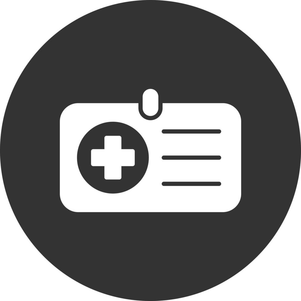 Medical Id Glyph Inverted Icon vector