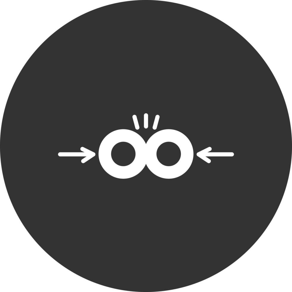 Collision Glyph Inverted Icon vector